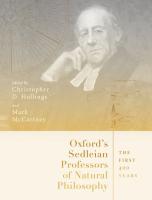 Oxford s Sedleian Professors of Natural Philosophy  The First 400 Years