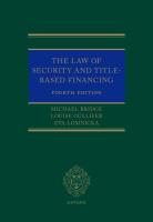 The Law of Security and Title Based Financing