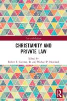 Christianity and Private Law  Law and Religion