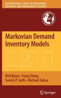 Markovian Demand Inventory Models  International Series in Operations Research   Management Science