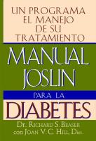 Manual Joslin Para la Diabetes  Un Programa Para el Manejo de Su Tratamiento
