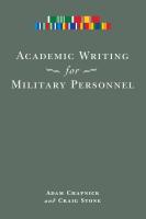 Academic Writing for Military Personnel  NONE