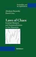 Laws of Chaos  Invariant Measures and Dynamical Systems in One Dimension  Probability and Its Appli