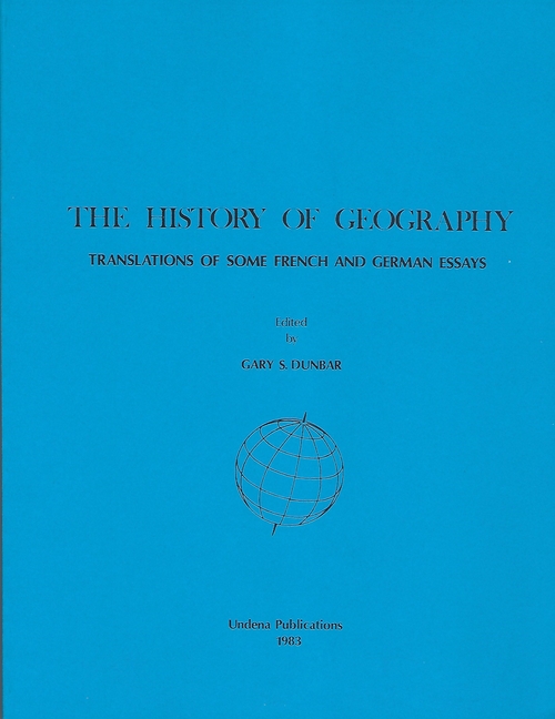 History of Geography: Translations of Some French and German Essays