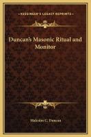 Duncan s Masonic Ritual and Monitor