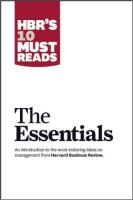 Hbr's 10 Must Reads: The Essentials