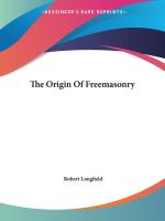 The Origin Of Freemasonry