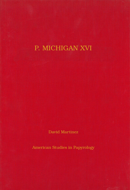 P. Michigan XVI: A Greek Love Charm from Egypt (P.Mich. 757) Volume 30