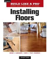 Installing Floors  Taunton s Build Like a Pro