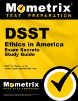 DSST Ethics in America Exam Secrets Study Guide  DSST Test Review for the Dantes Subject Standardiz