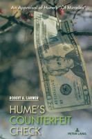 Hume s Counterfeit Check  An Appraisal of Hume s  Of Miracles