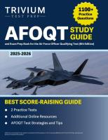 AFOQT Study Guide 2025 2026  1 100  Practice Questions and Exam Prep Book for the Air Force Officer