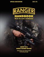 Ranger Handbook  Large Format Edition   The Official U S  Army Ranger Handbook Sh21 76  Revised Aug