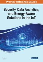 Security  Data Analytics  and Energy Aware Solutions in the IoT