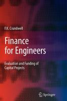 Finance for Engineers  Evaluation and Funding of Capital Projects