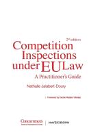Competition Inspections under EU Law  A Practitioner s Guide