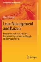 Lean Management and Kaizen: Fundamentals from Cases and Examples in Operations and Supply Chain Mana