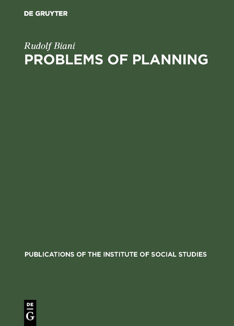 Problems of Planning: East and West (Reprint 2018)