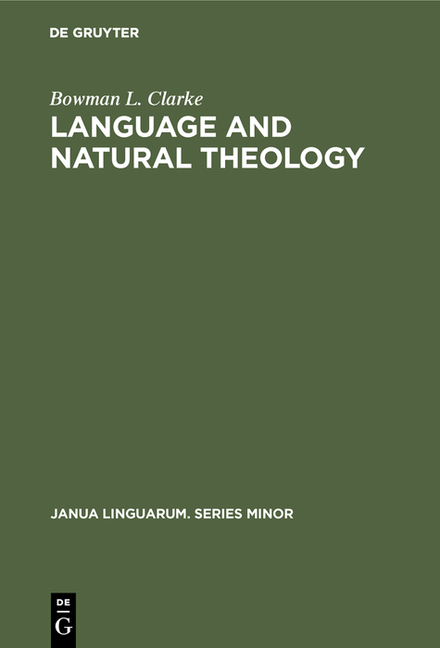 Language and Natural Theology (Reprint 2018)