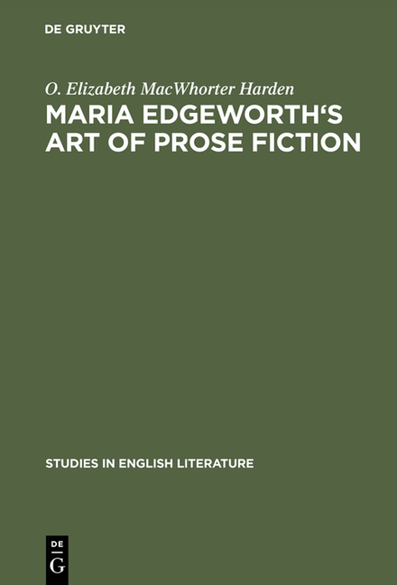 Maria Edgeworth's Art of Prose Fiction (Reprint 2015)