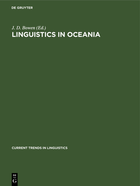 Linguistics in Oceania (Reprint 2019)