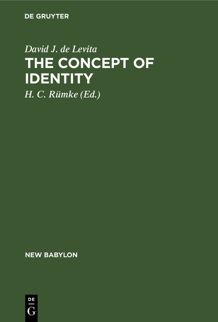 Concept of Identity (Reprint 2019)
