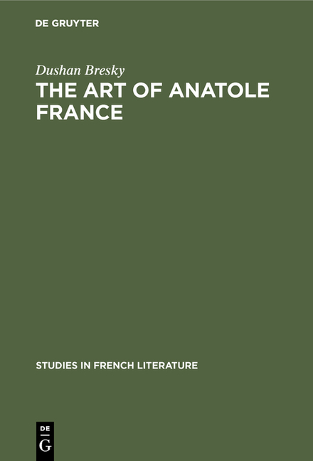 Art of Anatole France (Reprint 2018)