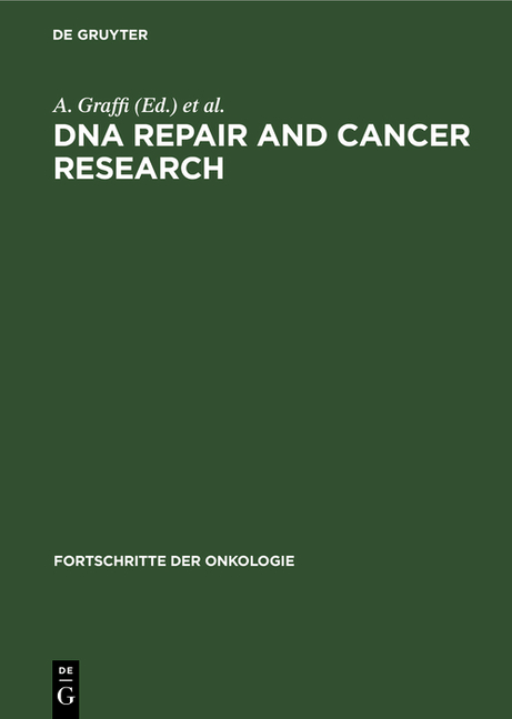 DNA Repair and Cancer Research (Reprint 2021)