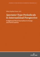 Spectator  Type Periodicals in International Perspective  Studien zur Geschichte europ ischer Perio