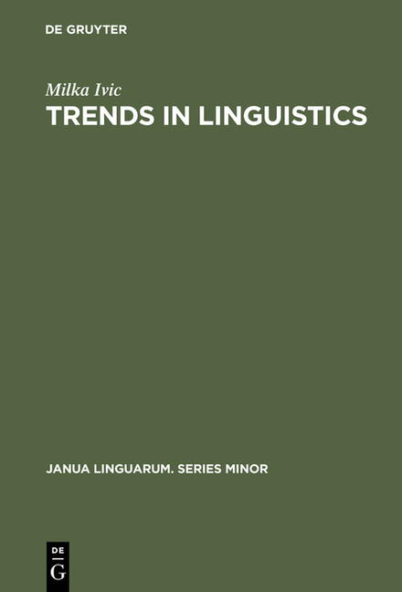 Trends in Linguistics (Reprint 2013)
