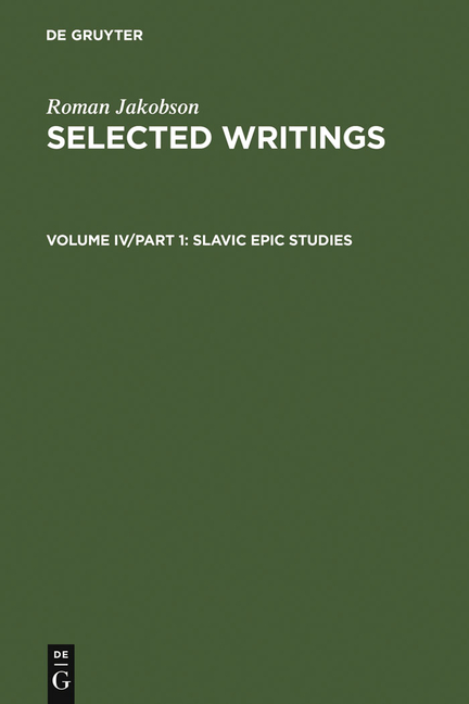 Slavic Epic Studies (Reprint 2010)