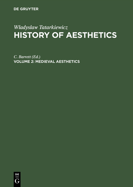 Medieval Aesthetics (Reprint 2015)