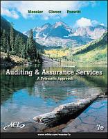 Auditing and Assurance Services, 7th edition