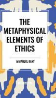 Metaphysical Elements of Ethics